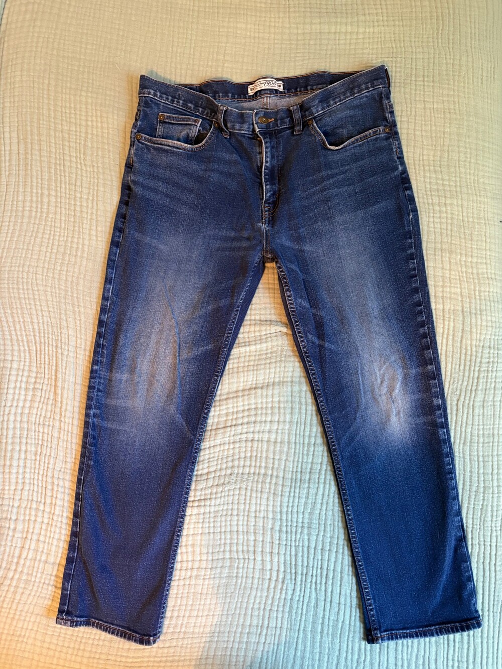 JoS A Bank 1905 Jeans Mens 38x29 Tailored Fit Medium Wash Stretch Denim